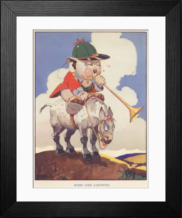 Framed Print : Bonzo goes a hunting