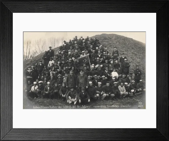 Framed Print : The crew of the Infamous German surface raider SMS Mowe Framed Print : The crew of the Infamous German surface raider SMS Mowe