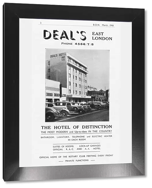 Advert for Deals Hotel, South Africa