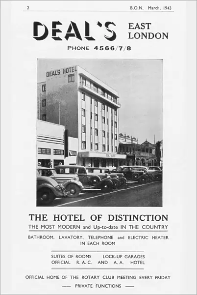 Advert for Deals Hotel, South Africa