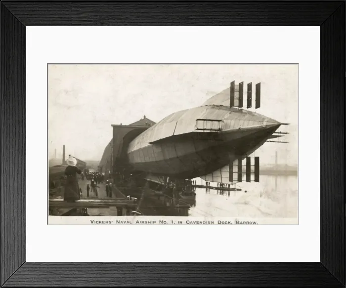 Framed Print : Vickers Naval Airship, No. 1 in Cavendish dock Barrow Framed Print : Vickers Naval Airship, No. 1 in Cavendish dock Barrow