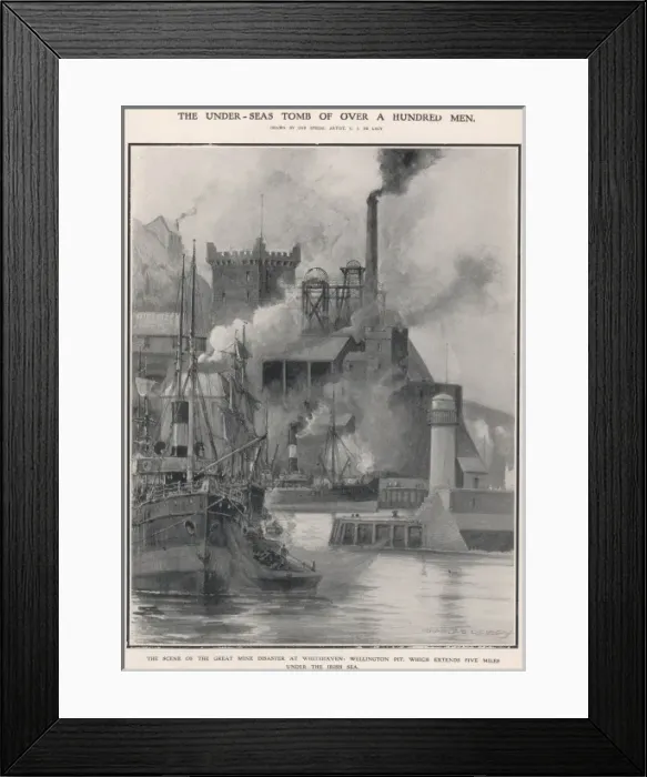 Framed Print : Scene of mine disaster at Wellington Pit Framed Print : Scene of mine disaster at Wellington Pit