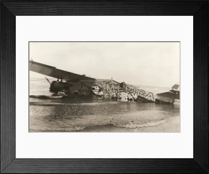 Framed Print : Crashed Fokker C2 named America Framed Print : Crashed Fokker C2 named America