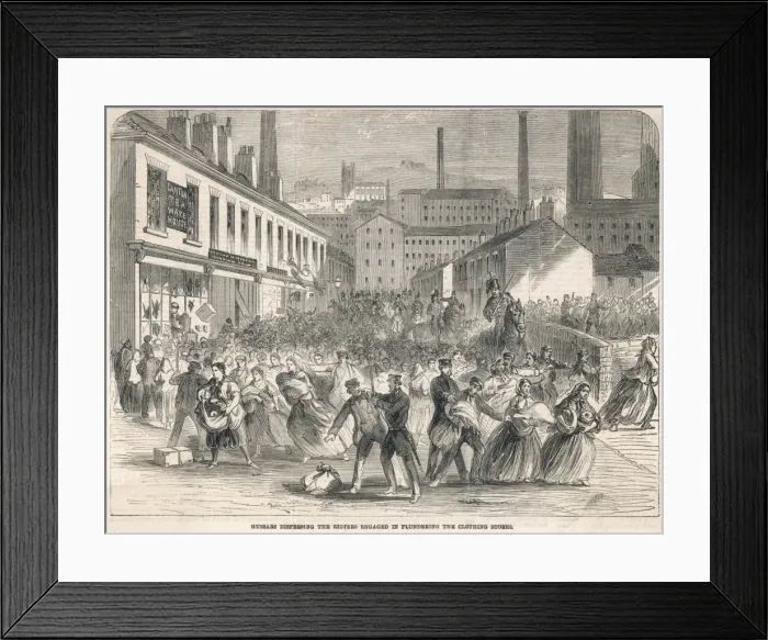 Framed Print : Stalybridge riot 1863 Framed Print : Stalybridge riot 1863