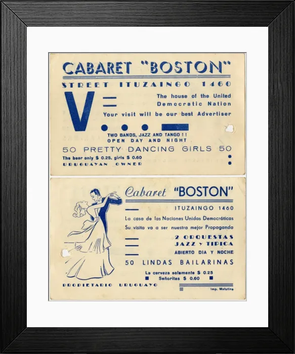 Framed Print : Cabaret Boston trade card Framed Print : Cabaret Boston trade card