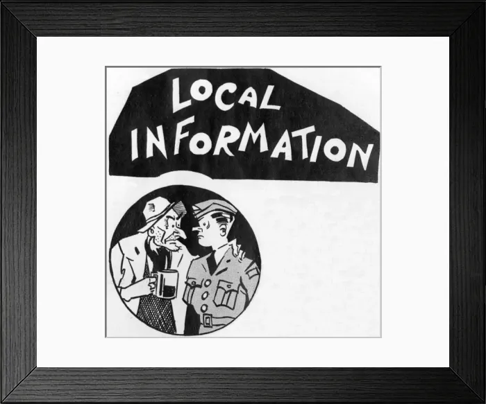 Framed Print : RAF cadet with local yokel Framed Print : RAF cadet with local yokel