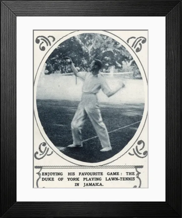 Framed Print : Duke of York playing tennis Framed Print : Duke of York playing tennis