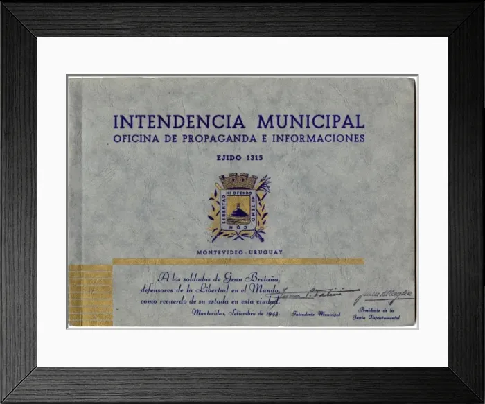 Framed Print : Montevideo wartime brochure cover Framed Print : Montevideo wartime brochure cover