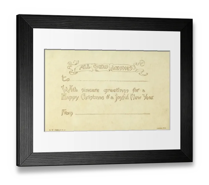 Framed Print : CWF Period greeting style c. 1907. jpg Framed Print : CWF Period greeting style c. 1907. jpg