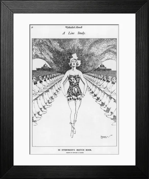 Framed Print : A Line Study in Everyones Sketch Book by Howard Elcock Framed Print : A Line Study in Everyones Sketch Book by Howard Elcock