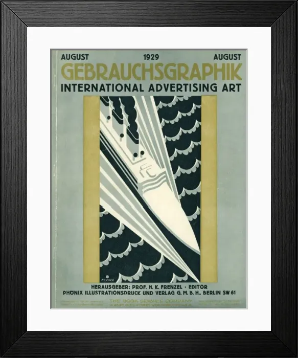 Framed Print : Gebrauchsgraphik August 1929 cover. jpg Framed Print : Gebrauchsgraphik August 1929 cover. jpg
