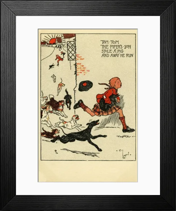 Framed Print : Hills. Tom Tom The Pipers Son. Cecil Aldin. 1898. jpg Framed Print : Hills. Tom Tom The Pipers Son. Cecil Aldin. 1898. jpg