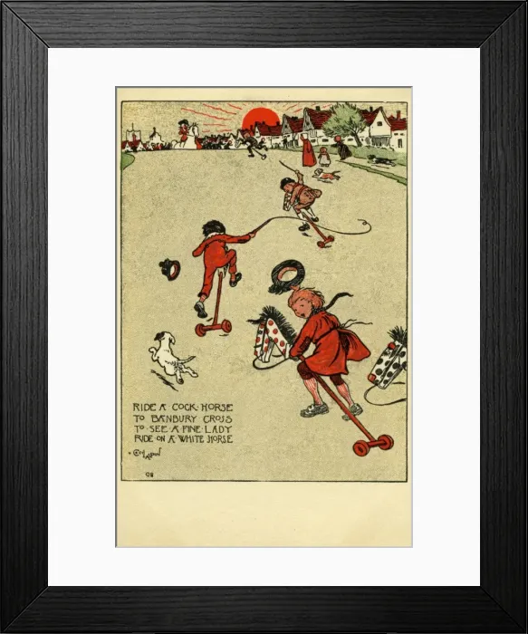 Framed Print : Hills. Ride-a-Cock Horse. Cecil Aldin. 1898. jpg Framed Print : Hills. Ride-a-Cock Horse. Cecil Aldin. 1898. jpg