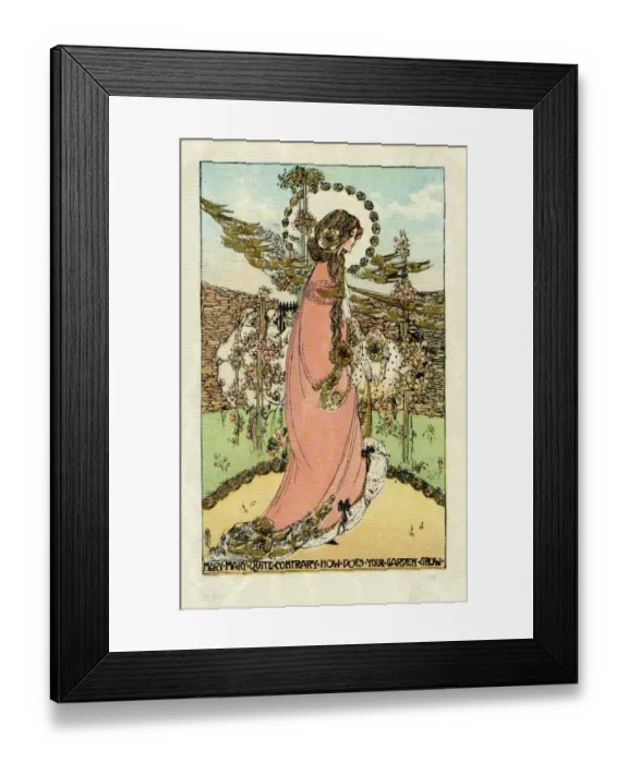 Framed Print : Millar & Lang. Mary Mary Quite Contrary. Jessie King. 1904. jpg Framed Print : Millar & Lang. Mary Mary Quite Contrary. Jessie King. 1904. jpg