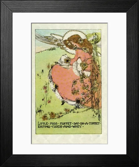 Framed Print : Millar & Lang. Little Miss Muffett. Jessie King. 1904. jpg Framed Print : Millar & Lang. Little Miss Muffett. Jessie King. 1904. jpg