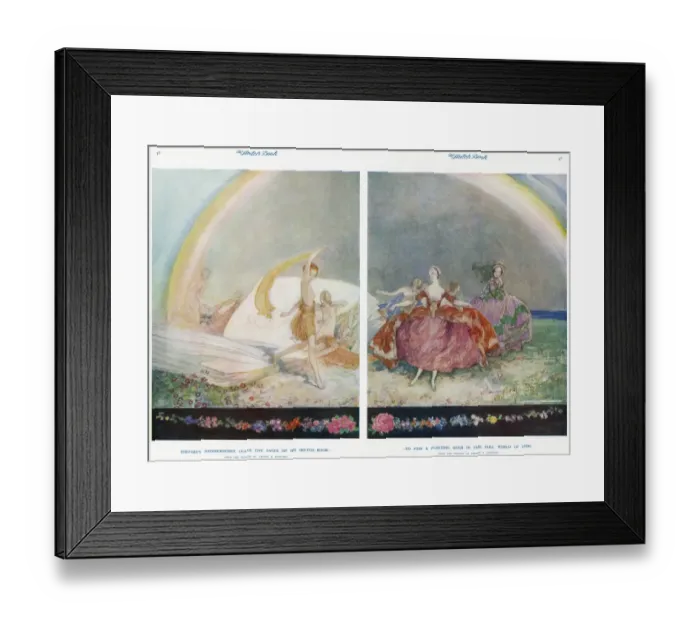 Framed Print : Shepherdesses by E. H. Shepard Framed Print : Shepherdesses by E. H. Shepard