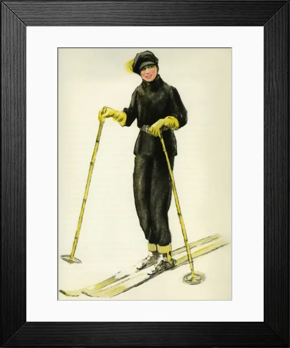 Framed Print : Skier. Anon 1925. jpg Framed Print : Skier. Anon 1925. jpg