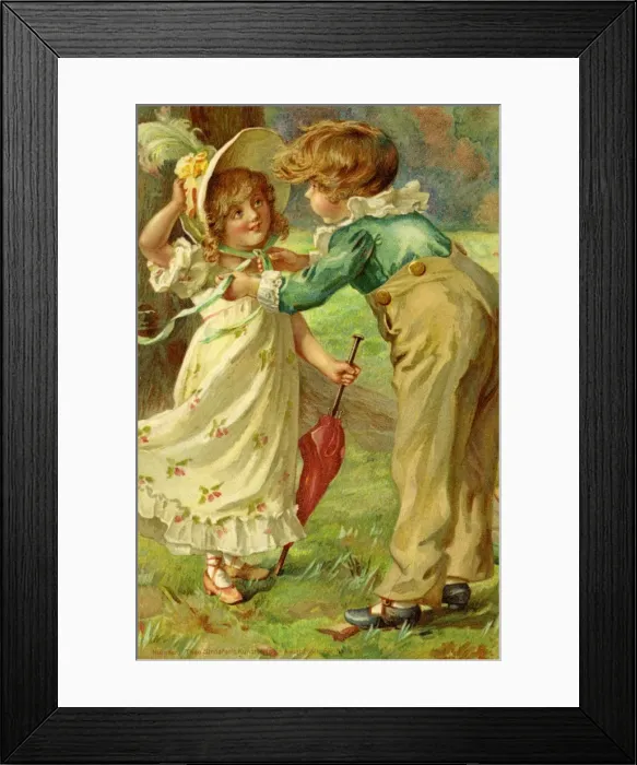 Framed Print : Stroefer. Boy & girl. Harriet Bennett c. 1902. jpg Framed Print : Stroefer. Boy & girl. Harriet Bennett c. 1902. jpg