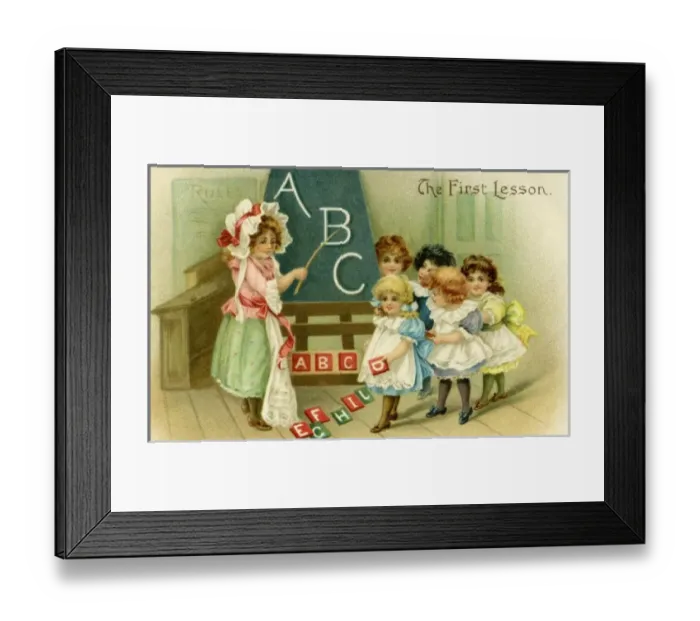 Framed Print : Tuck. First Lesson. c1904. jpg Framed Print : Tuck. First Lesson. c1904. jpg