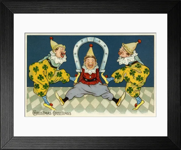 Framed Print : Tuck. Clowns. Anon. c1903. jpg Framed Print : Tuck. Clowns. Anon. c1903. jpg