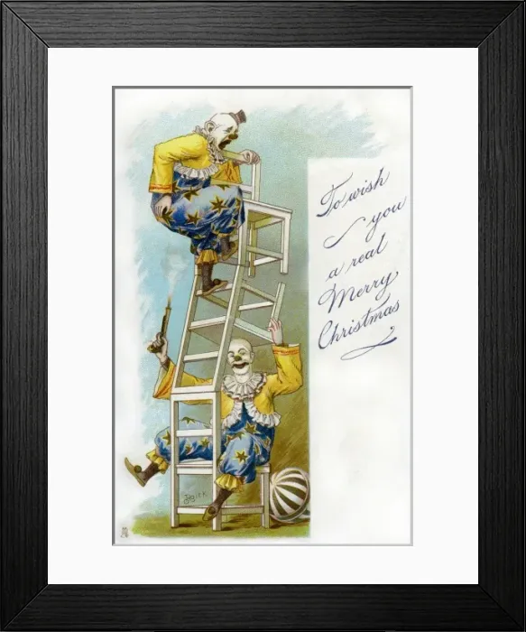 Framed Print : Tuck. Clowns. Roick c. 1905. jpg Framed Print : Tuck. Clowns. Roick c. 1905. jpg