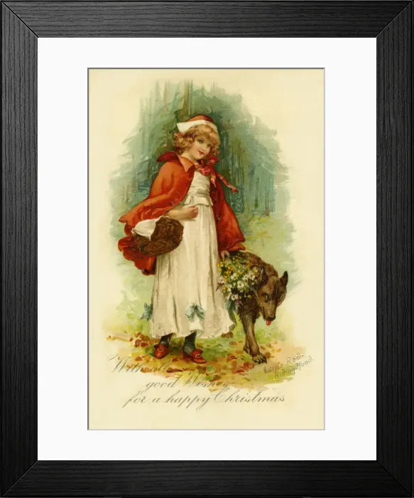 Framed Print : Tuck. Red Riding Hood. Anon. c. 1902. jpg Framed Print : Tuck. Red Riding Hood. Anon. c. 1902. jpg