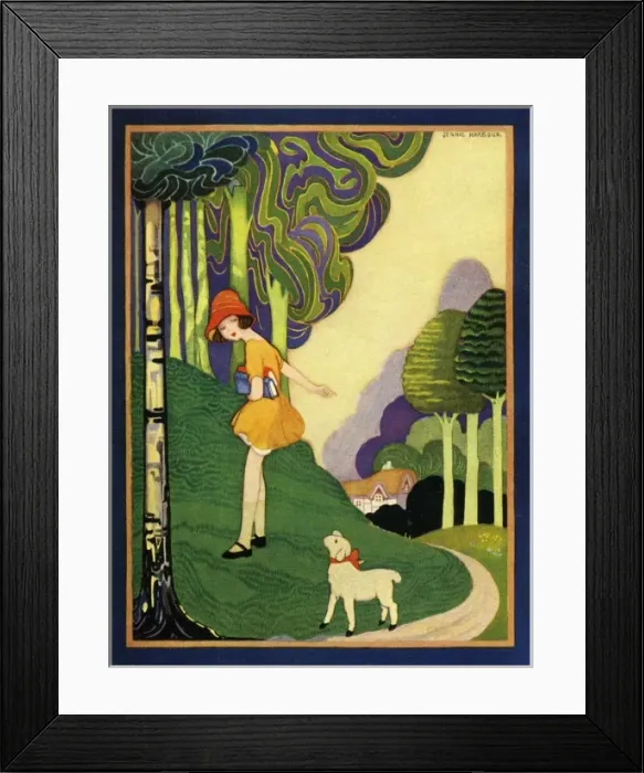 Framed Print : Tuck. Mary Had a Little Lamb. Jennie Harbour. c. 1922. jpg Framed Print : Tuck. Mary Had a Little Lamb. Jennie Harbour. c. 1922. jpg