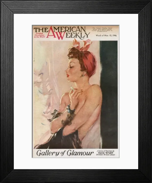 Framed Print : David Wright woman with cigarette