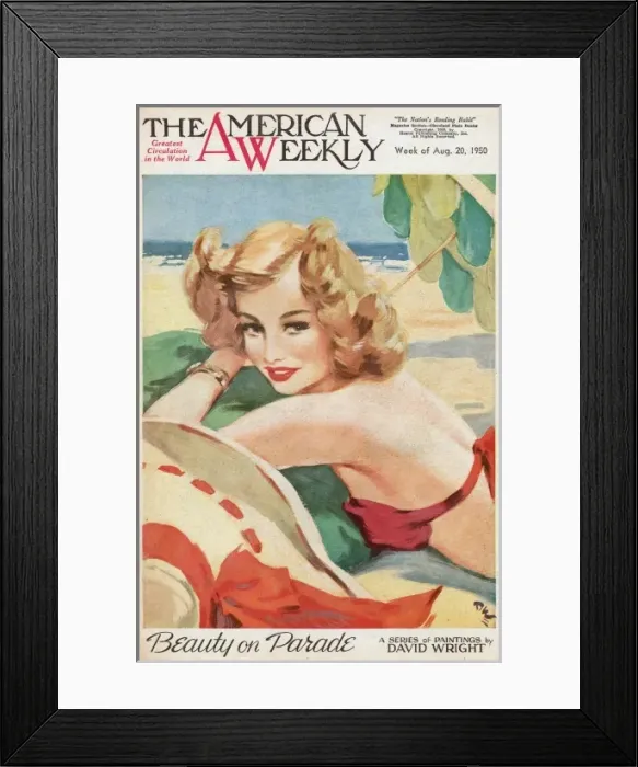 Framed Print : David Wright woman in a red bikini on the beach Framed Print : David Wright woman in a red bikini on the beach