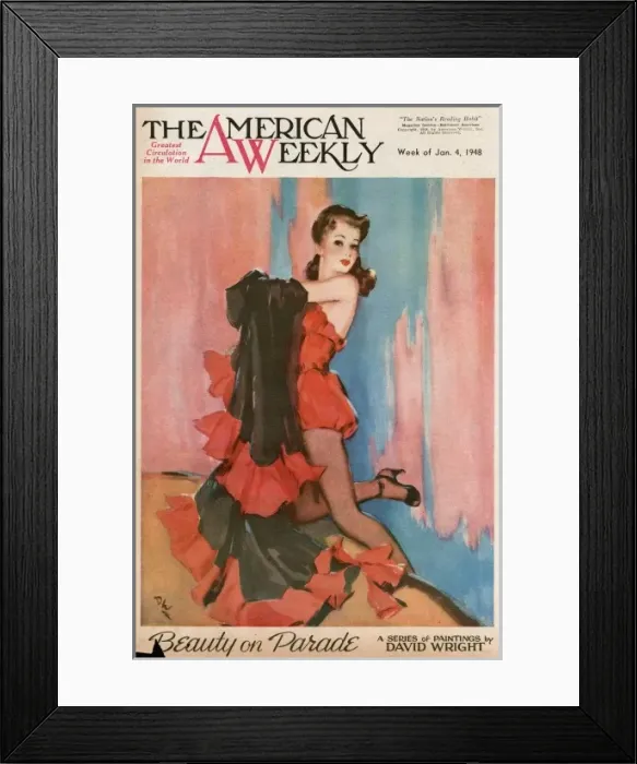 Framed Print : David Wright woman in red underwear Framed Print : David Wright woman in red underwear