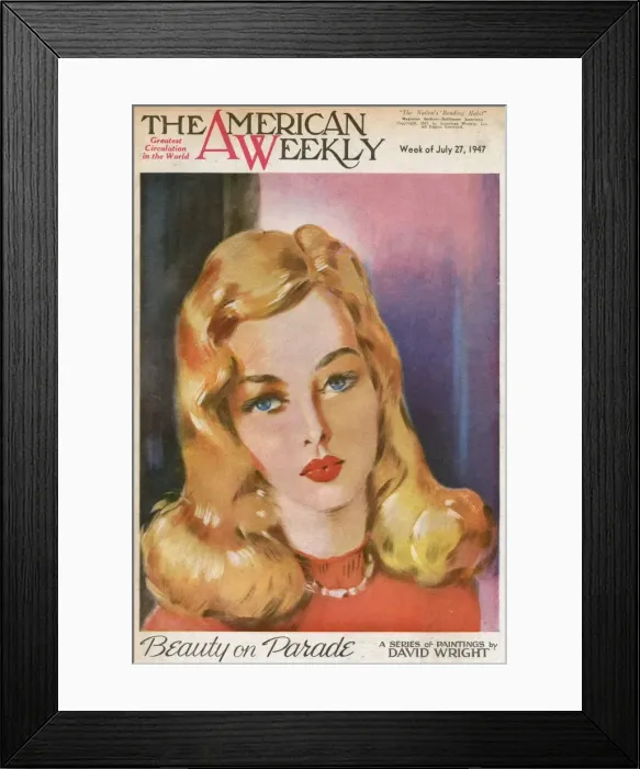 Framed Print : David Wright woman with long blonde hair Framed Print : David Wright woman with long blonde hair