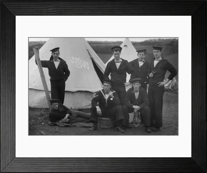 Framed Print : Seven members of the Royal Naval Division Framed Print : Seven members of the Royal Naval Division
