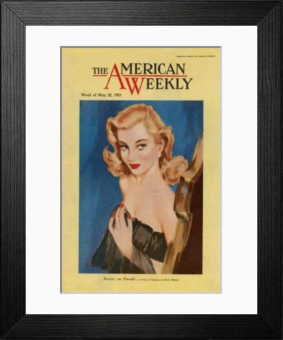 Framed Print : David Wright woman in black negligee Framed Print : David Wright woman in black negligee
