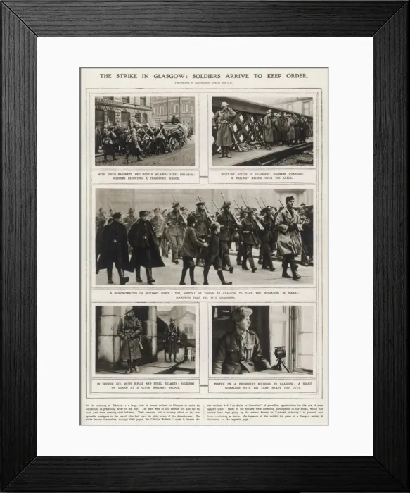 Framed Print : The strike in Glasgow Framed Print : The strike in Glasgow
