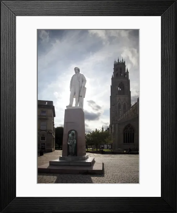 Framed Print : Statue of Herbert Ingram in Boston Framed Print : Statue of Herbert Ingram in Boston