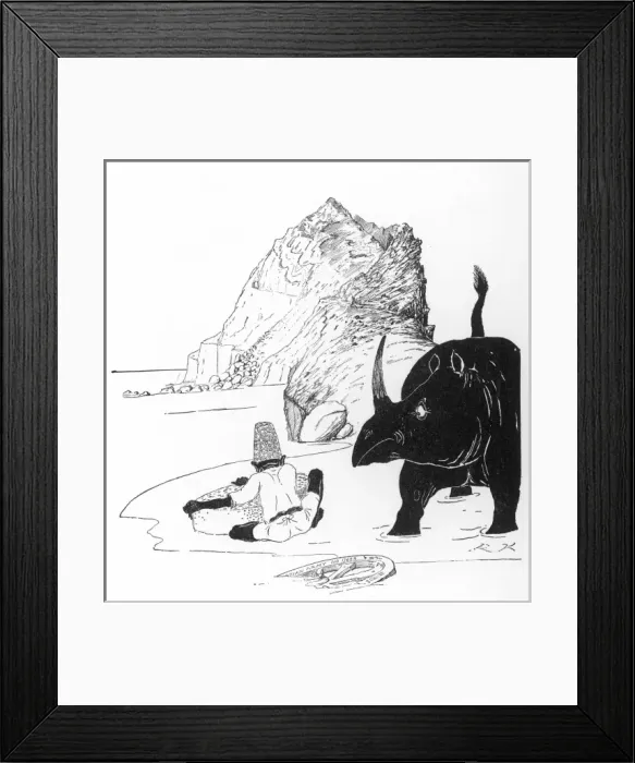 Framed Print : How the rhino got his skin Framed Print : How the rhino got his skin