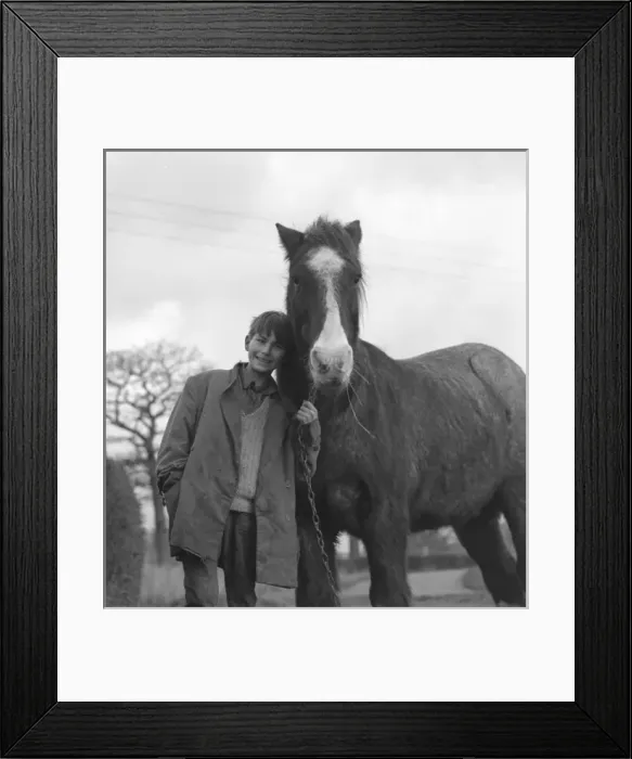 Framed Print : Gipsy boy with his horse Framed Print : Gipsy boy with his horse