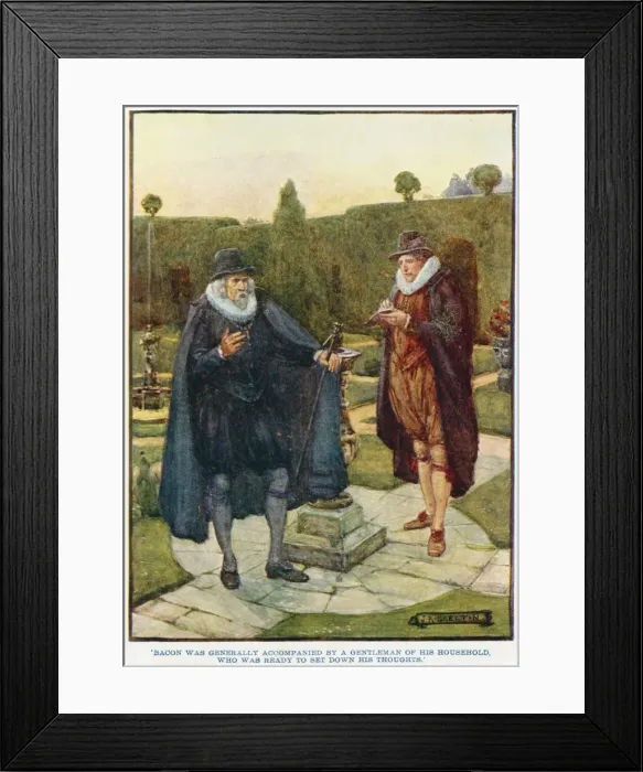 Framed Print : Francis Bacon in his garden Framed Print : Francis Bacon in his garden