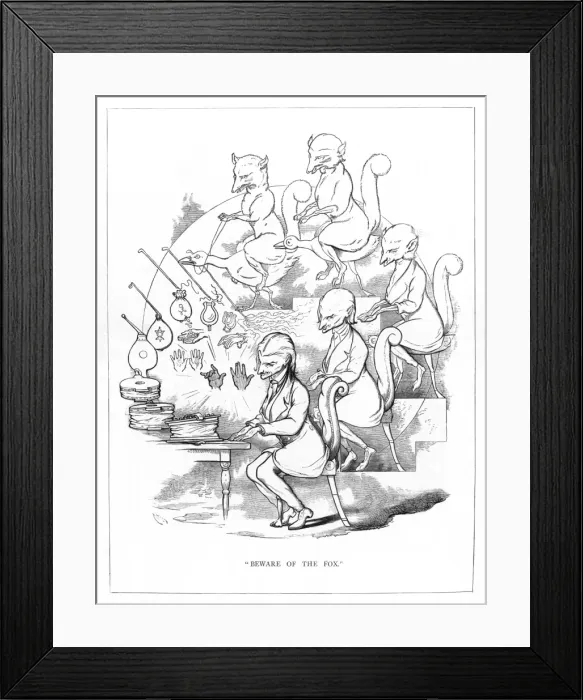 Framed Print : Origin Species, CH Bennett, Sly man - Fox Framed Print : Origin Species, CH Bennett, Sly man - Fox