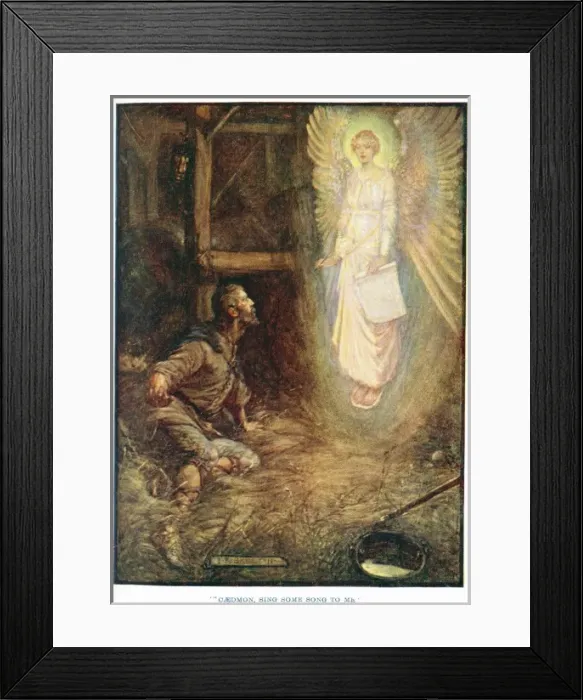 Framed Print : Caedmon and his vision Framed Print : Caedmon and his vision