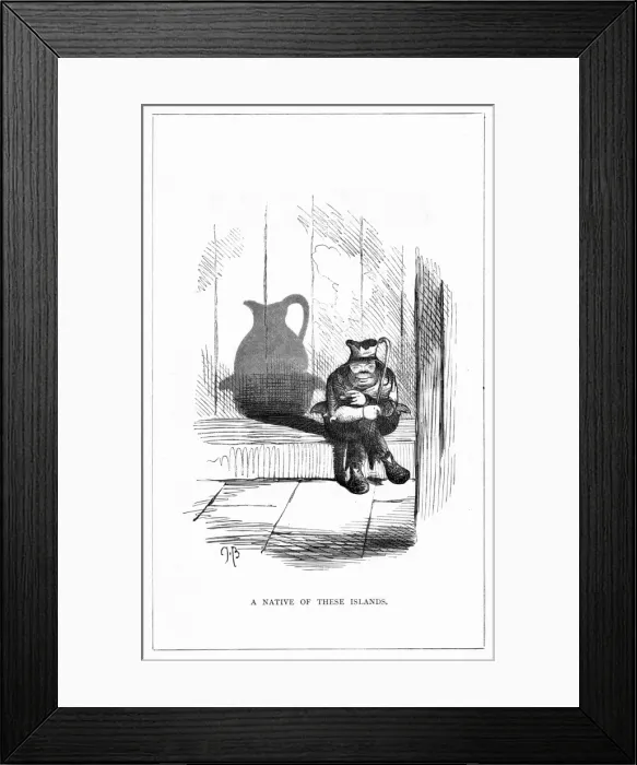 Framed Print : Shadow drawing. C. H. Bennett, A Native Framed Print : Shadow drawing. C. H. Bennett, A Native
