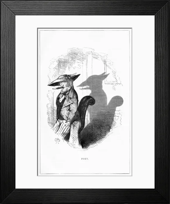 Framed Print : Shadow drawing. C. H. Bennett, Foxy Framed Print : Shadow drawing. C. H. Bennett, Foxy