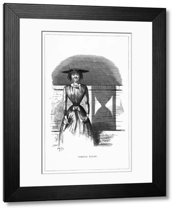 Framed Print : Shadow drawing. C. H. Bennett, Tempus Fugit