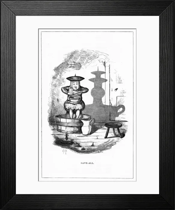 Framed Print : Shadow drawing. C. H. Bennett, Save-all Framed Print : Shadow drawing. C. H. Bennett, Save-all