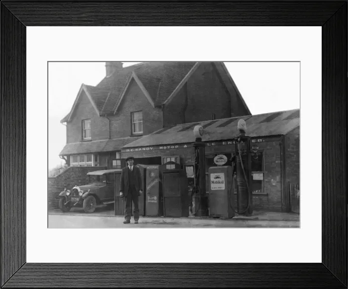 Framed Print : Small country Automobile Garage Framed Print : Small country Automobile Garage