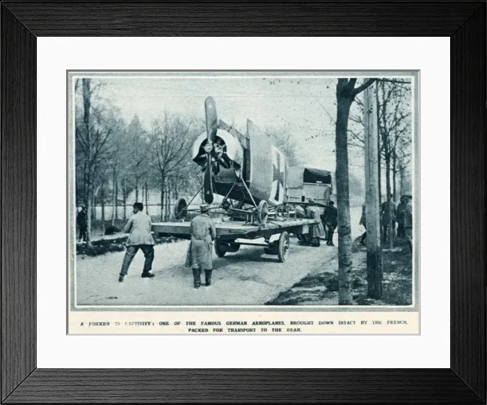 Framed Print : A captured German Fokker plane Framed Print : A captured German Fokker plane