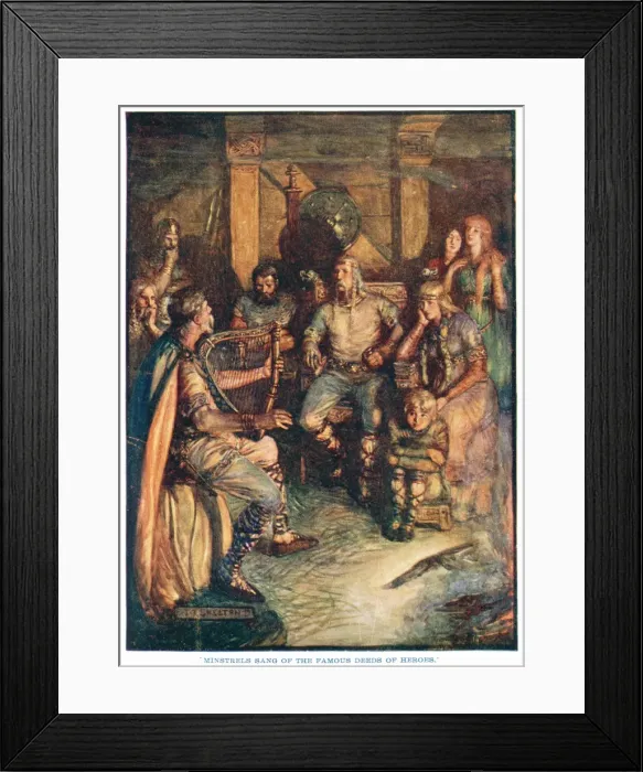 Framed Print : Minstrels sing stories of heroes Framed Print : Minstrels sing stories of heroes