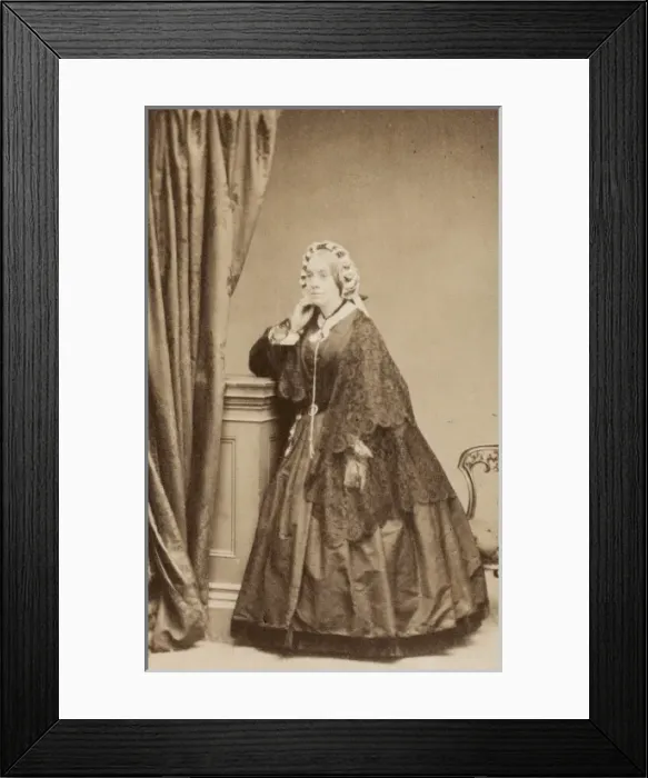 Framed Print : Victorian woman in a crinoline dress Framed Print : Victorian woman in a crinoline dress