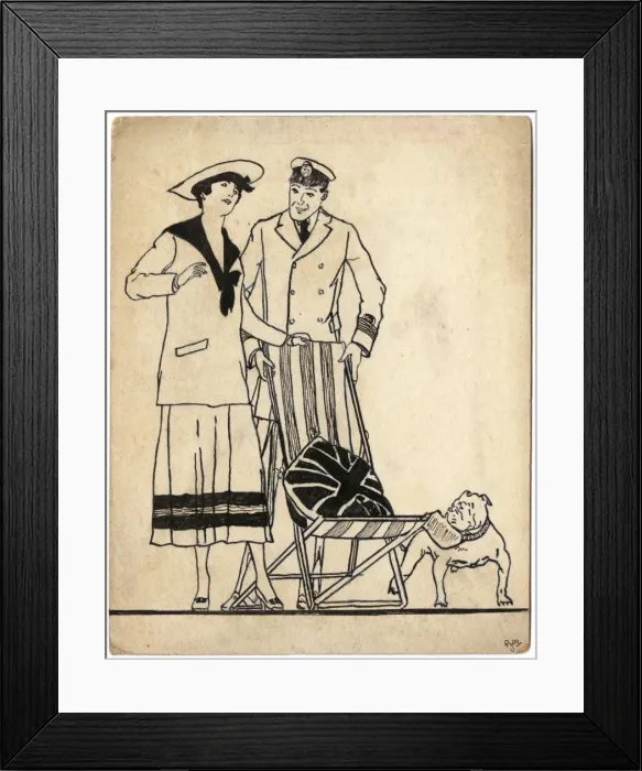 Framed Print : Patriotic World War One postcard Framed Print : Patriotic World War One postcard