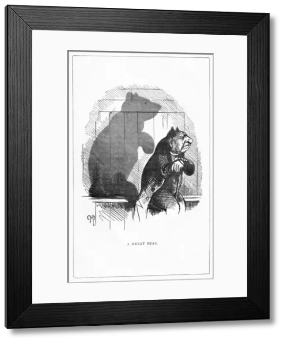 Framed Print : Shadow drawing. C. H. Bennett, A Great Bear Framed Print : Shadow drawing. C. H. Bennett, A Great Bear